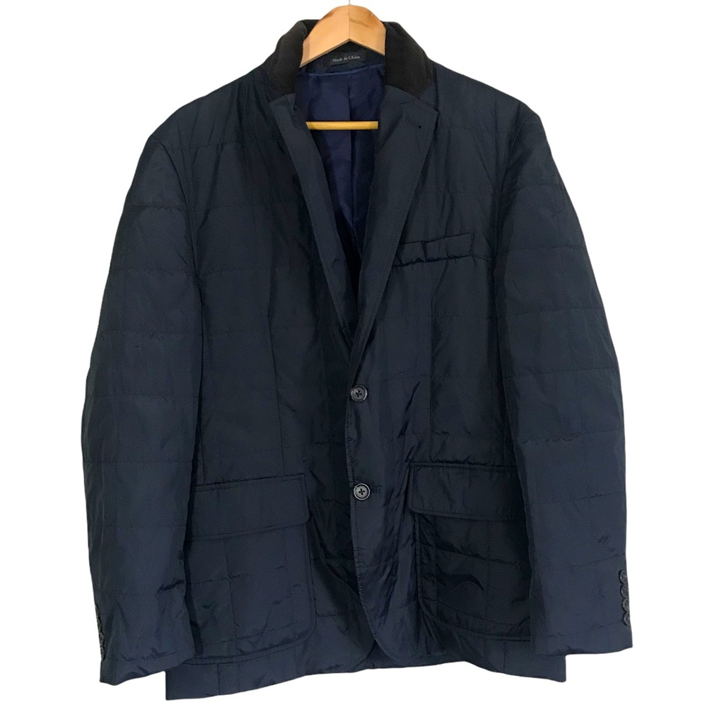 Chaps Blazer Puffer Jacket Navy Blue size S/M
